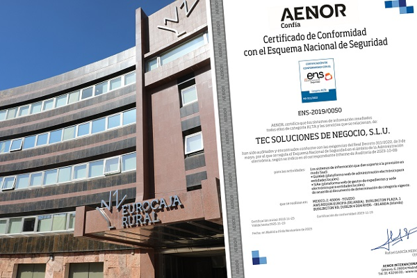 AENOR renueva la certificación de seguridad de los sistemas de información de Eurocaja Rural
